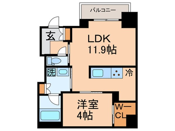 プラウドフラット月島アベニューの物件間取画像